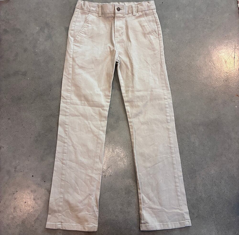 Chaps Khaki uniform cotton chino pants slacks boys 14 regular